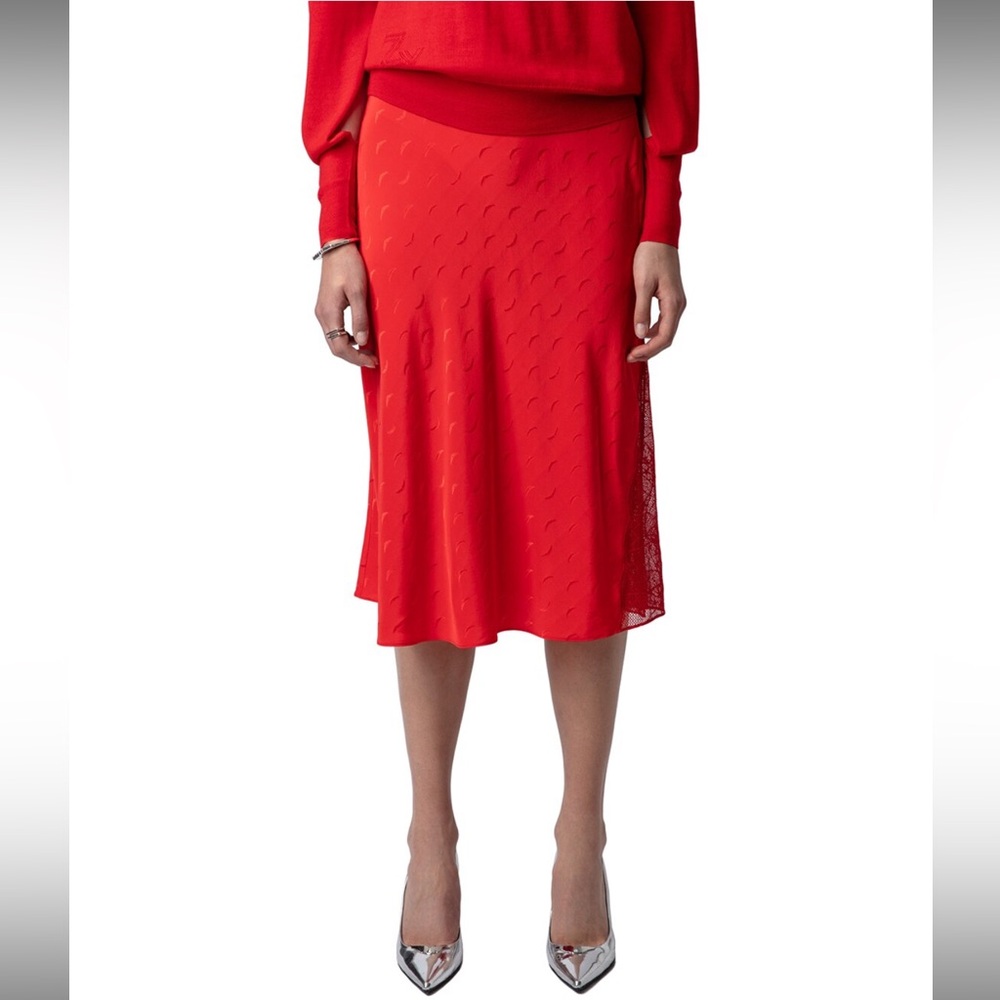 Zadig and Voltaire Jayla Jac Wings Silk Skirt